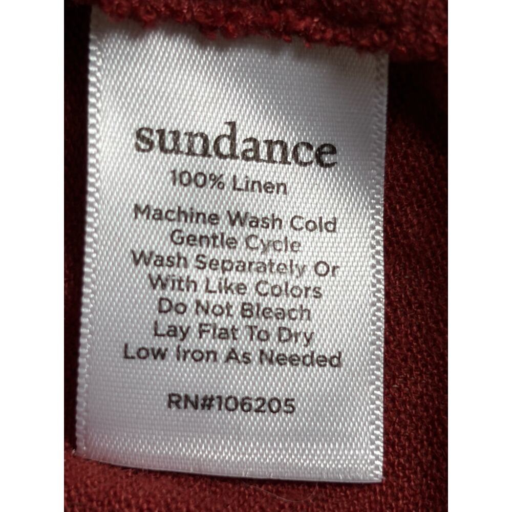 Sundance 100% Linen Tank Top (Rust) - Large - Picture 4 of 6